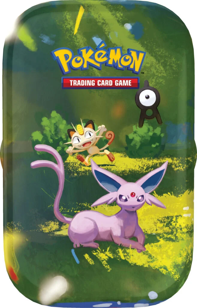 Pokémon TCG 30th Celebration Day Mini Tin featuring espeon