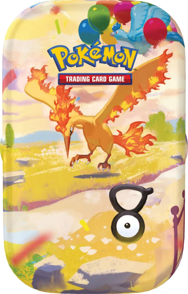 Pokémon TCG 30th Celebration Day Mini Tin featuring moltres