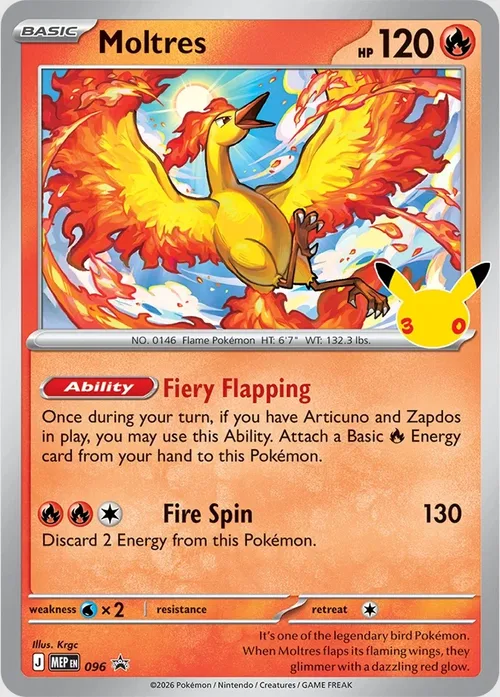 Moltres promo card