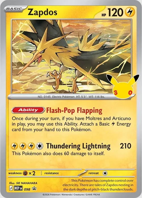 Zapdos promo card