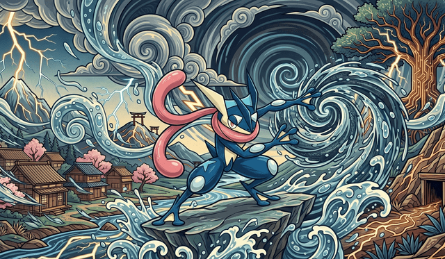 Greninja Wave Playmat