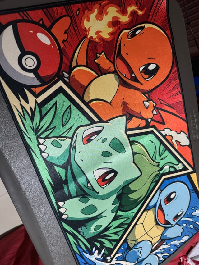 Kanto Starters Playmat - Squirtle, Bulbasaur, Charmander